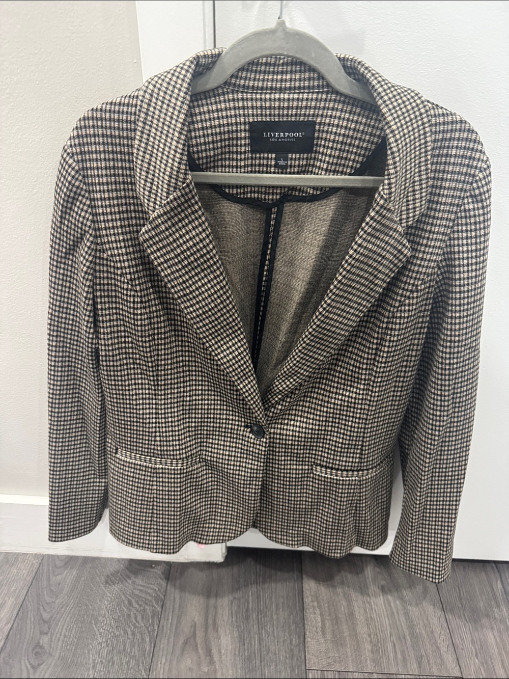 Liverpool Los Angeles Women's Brown Plaid Blazer